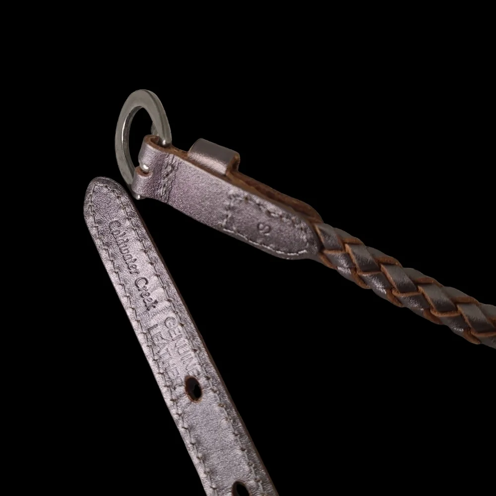 Coldwater Creek Elegant Braided Leather Belt Size Small